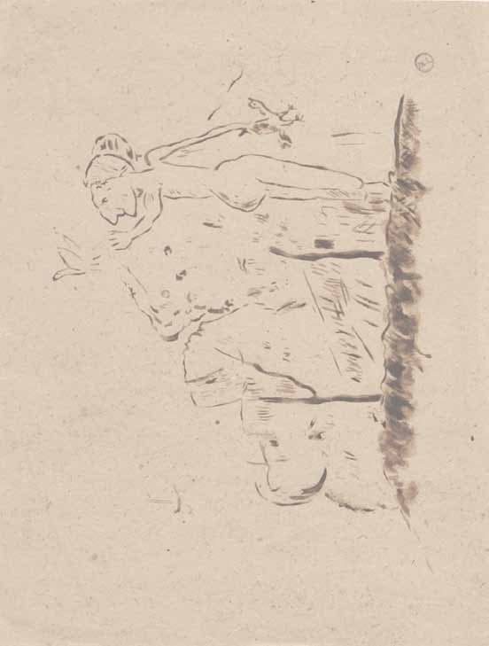 Mikhail LARIONOV — Eastern Motif (Old Woman with Bird), middle of 1920’s, 1920