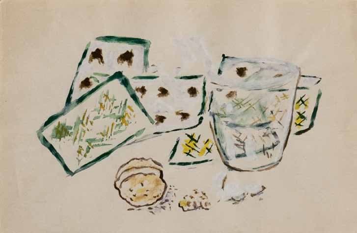 Mikhail LARIONOV — Still Life with Cards, middle of 1920’s, 1920