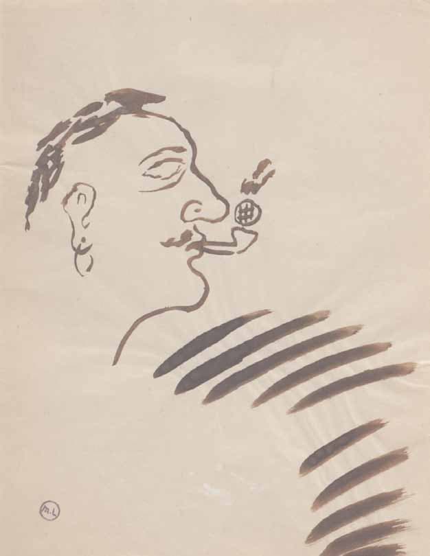 Mikhail LARIONOV — Self-Portrait, middle of 1920’s, 1920
